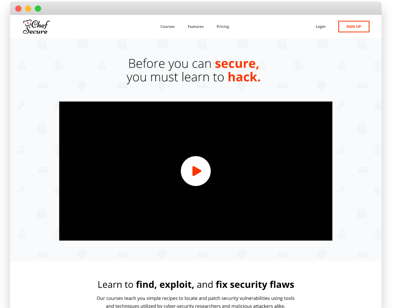 30North Digital Case Study: Chef Secure Homepage